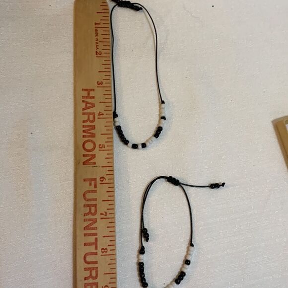 Couples adjustable bracelets.  Morse code bracelets - Picture 4 of 5